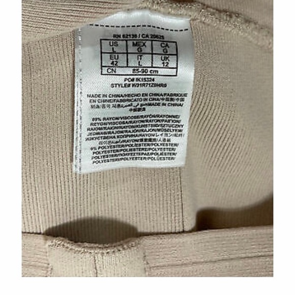 Guess Bandage Cream Dress Cold Shoulder. Keyhole Back Size Large New No Tag - Picture 14 of 14